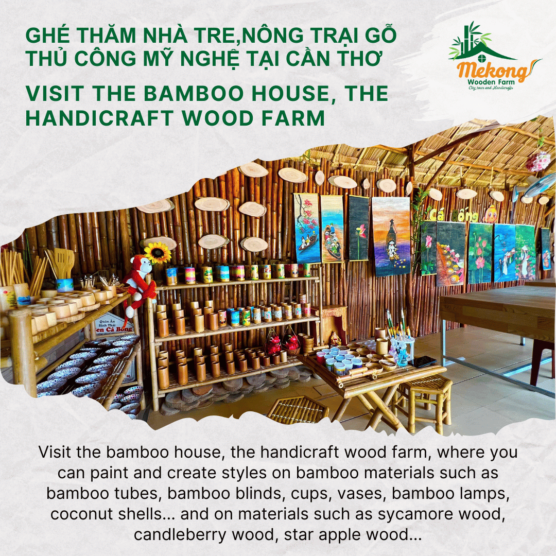 Visit the bamboo house, the handicraft wood farm 1